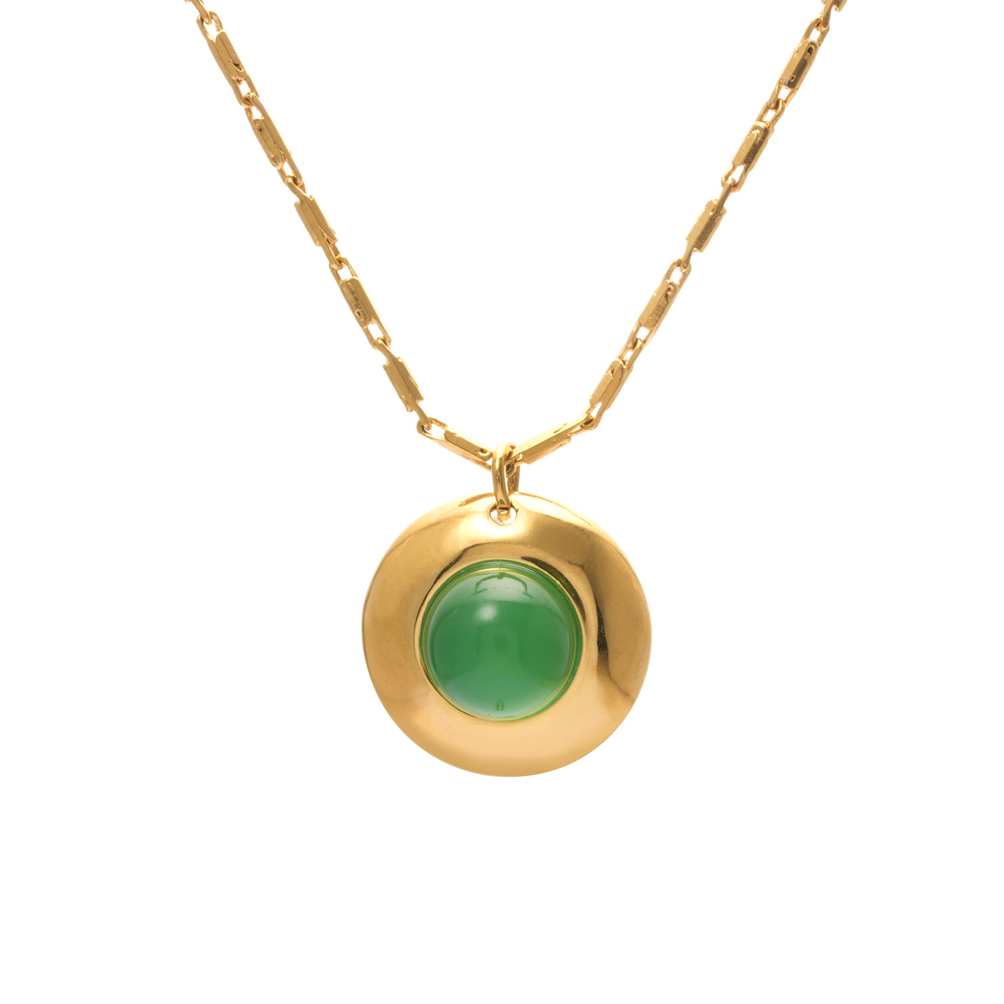 Collier émeraude Collier plaqué or 18 carats