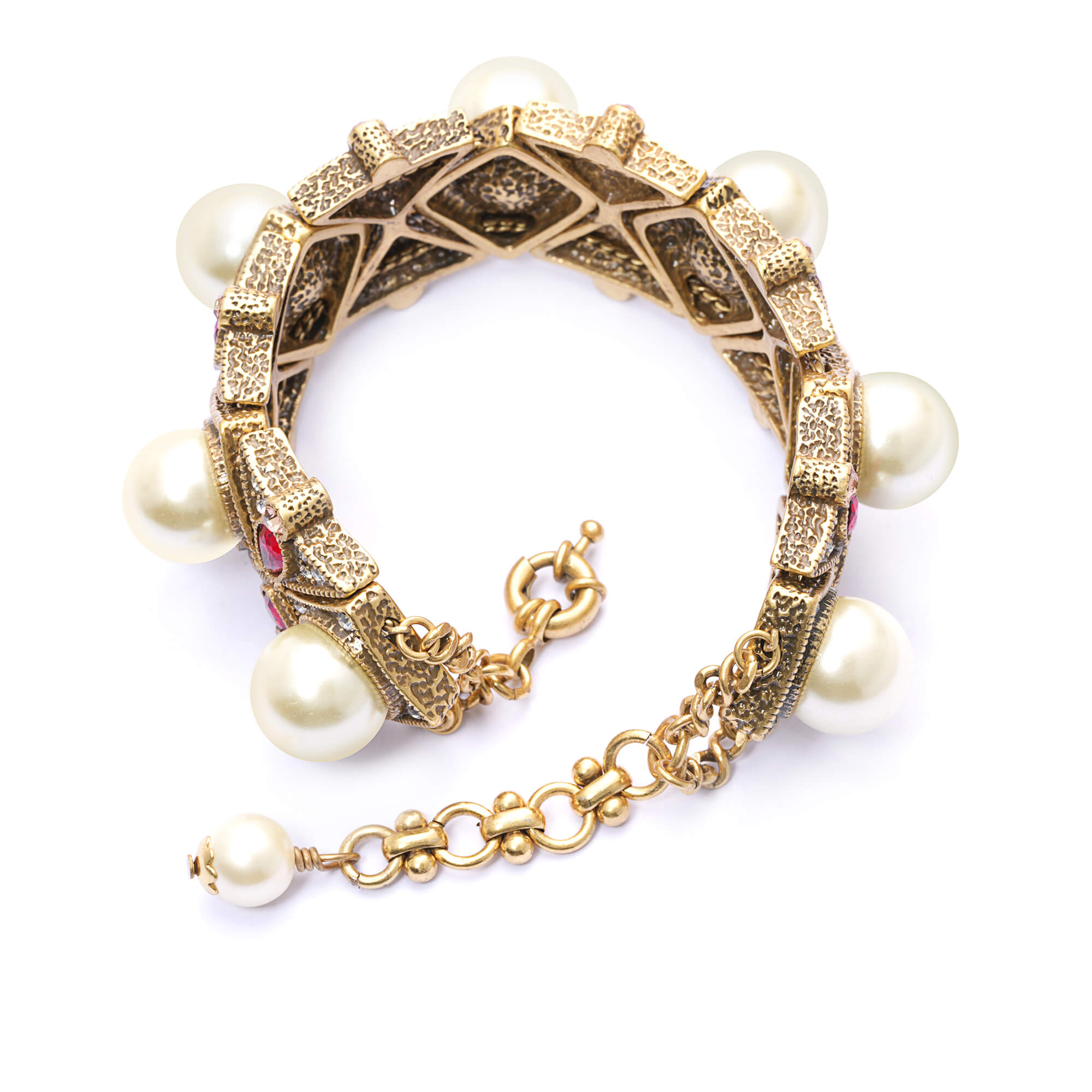 Brass Bracelets, Imported Crystal Pearls Imported Austrian Rhinestones, Imported Austrian Crystal, Russian Genuine Gold