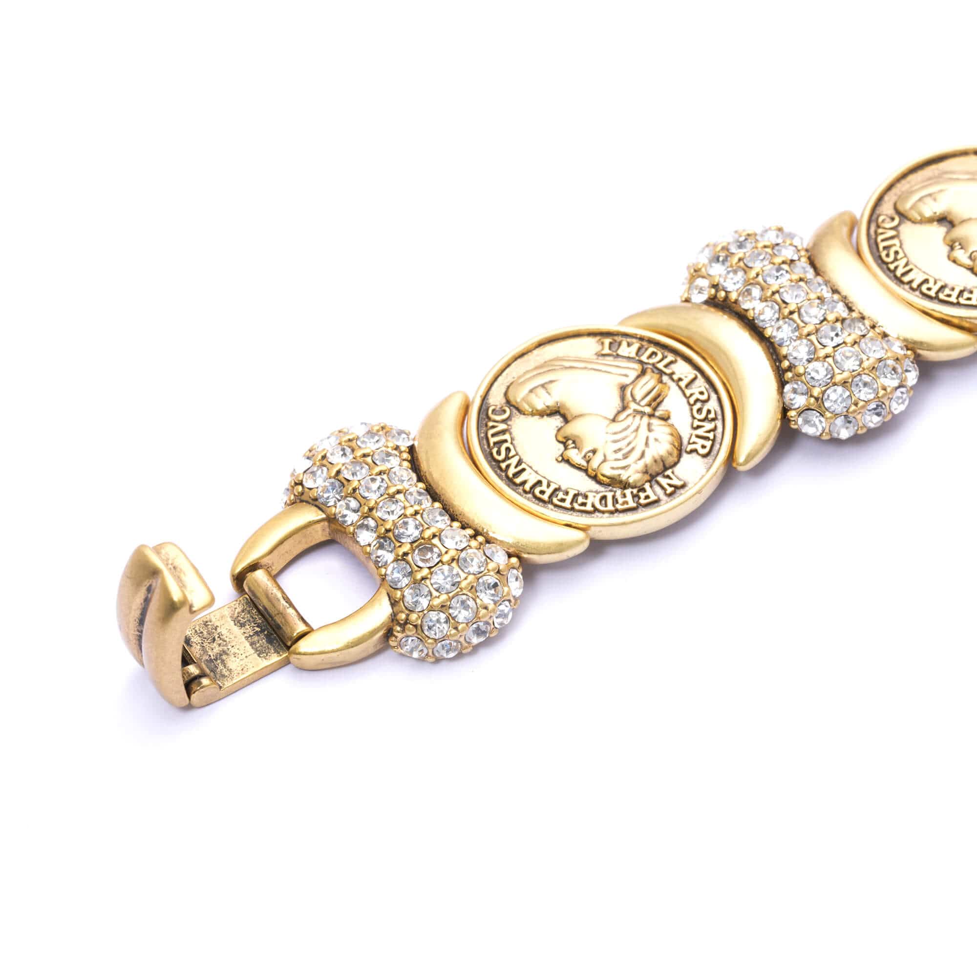 Brass Bracelets, Imported Austrian Rhinestones, Russian Genuine Gold