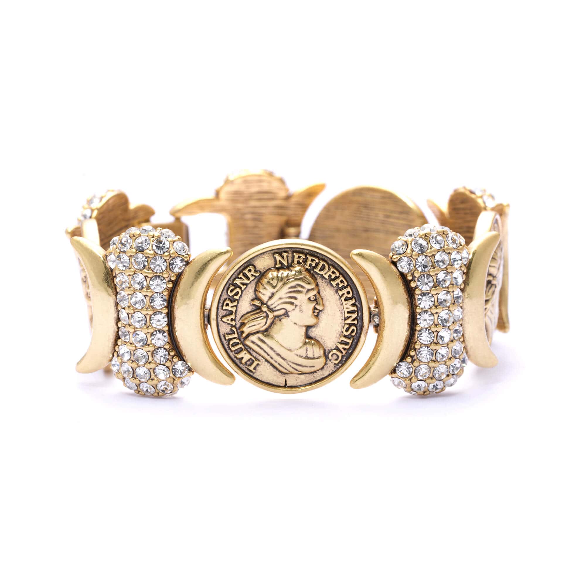 Brass Bracelets, Imported Austrian Rhinestones, Russian Genuine Gold