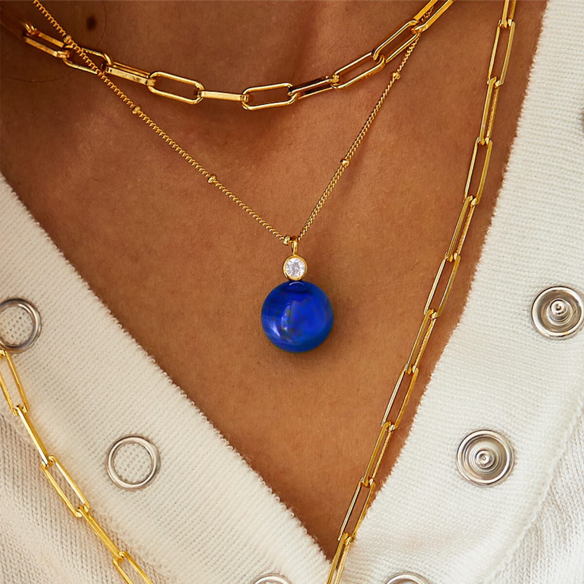 Collar Esfera Oro Vermeil 18ct