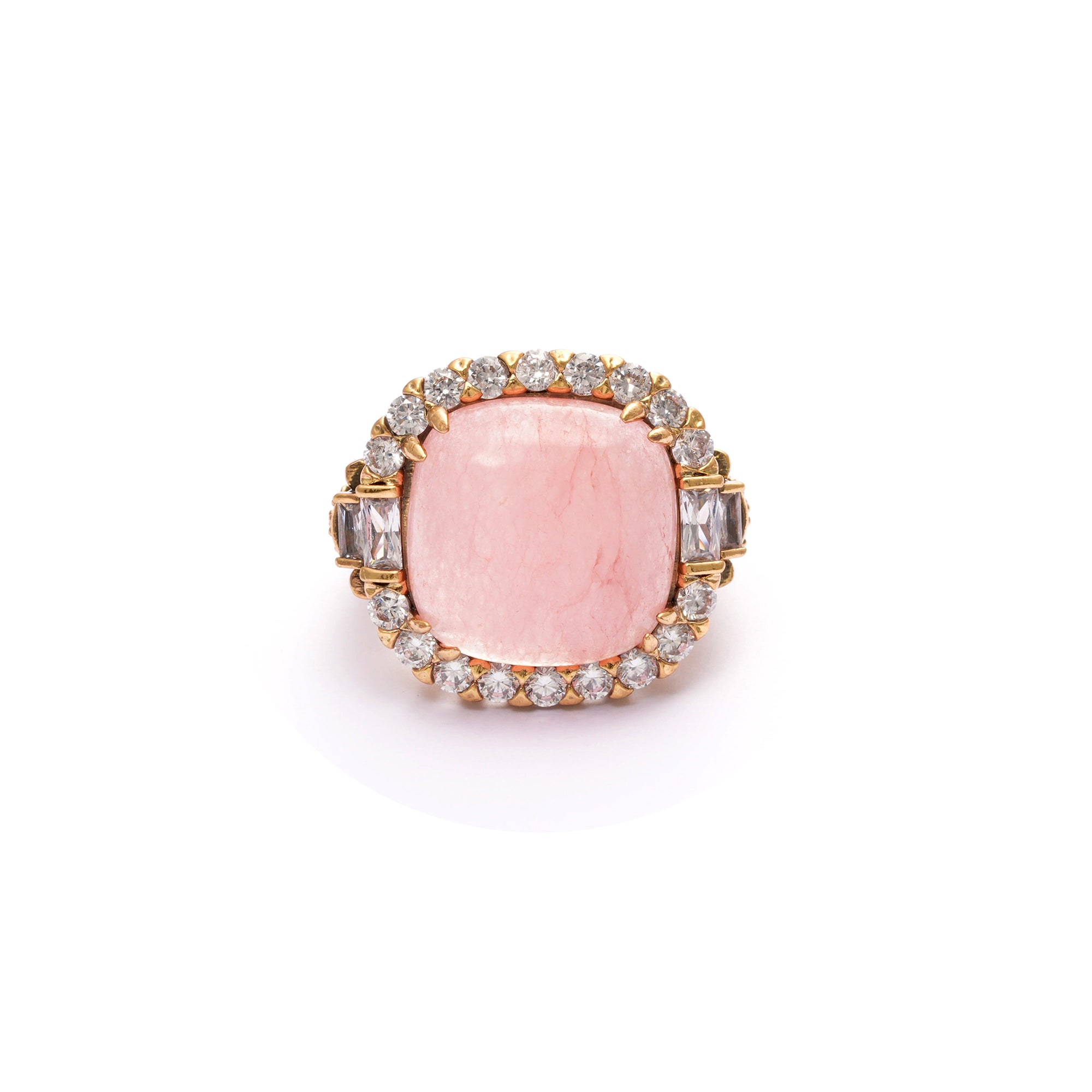 Bague glamour intemporelle plaquée or 18 carats