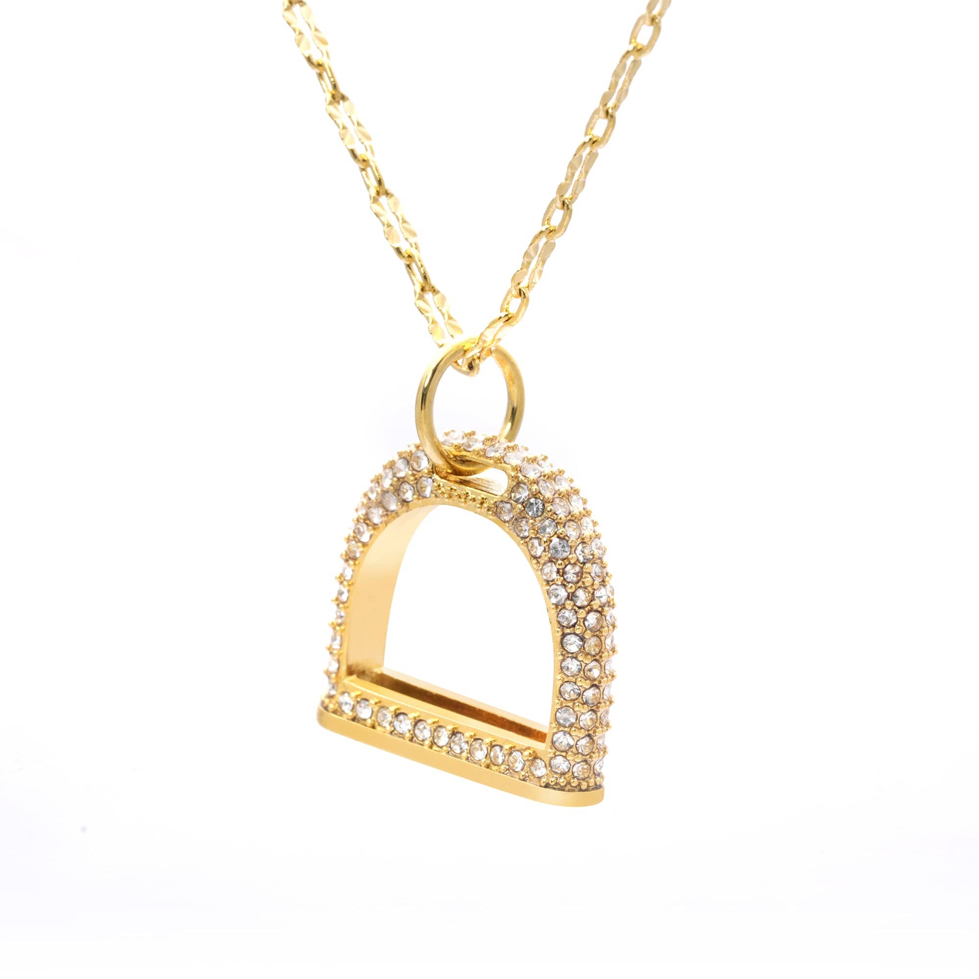 Brass Plated Necklaces, Imported Austrian Crystal Russian Genuines Gold