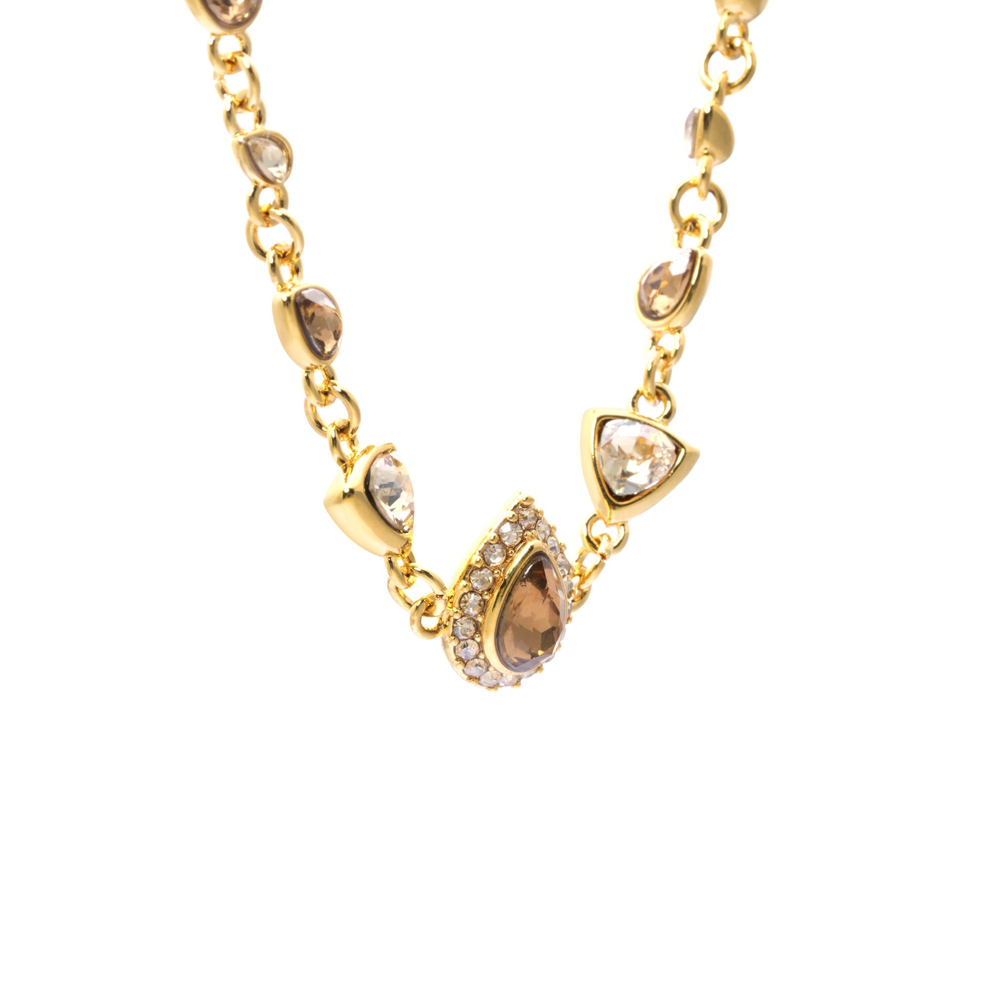 Brass Plated Necklaces, Imported Crystal Pearls, Imported Austrian Rhinestones, Russian Genuines Gold