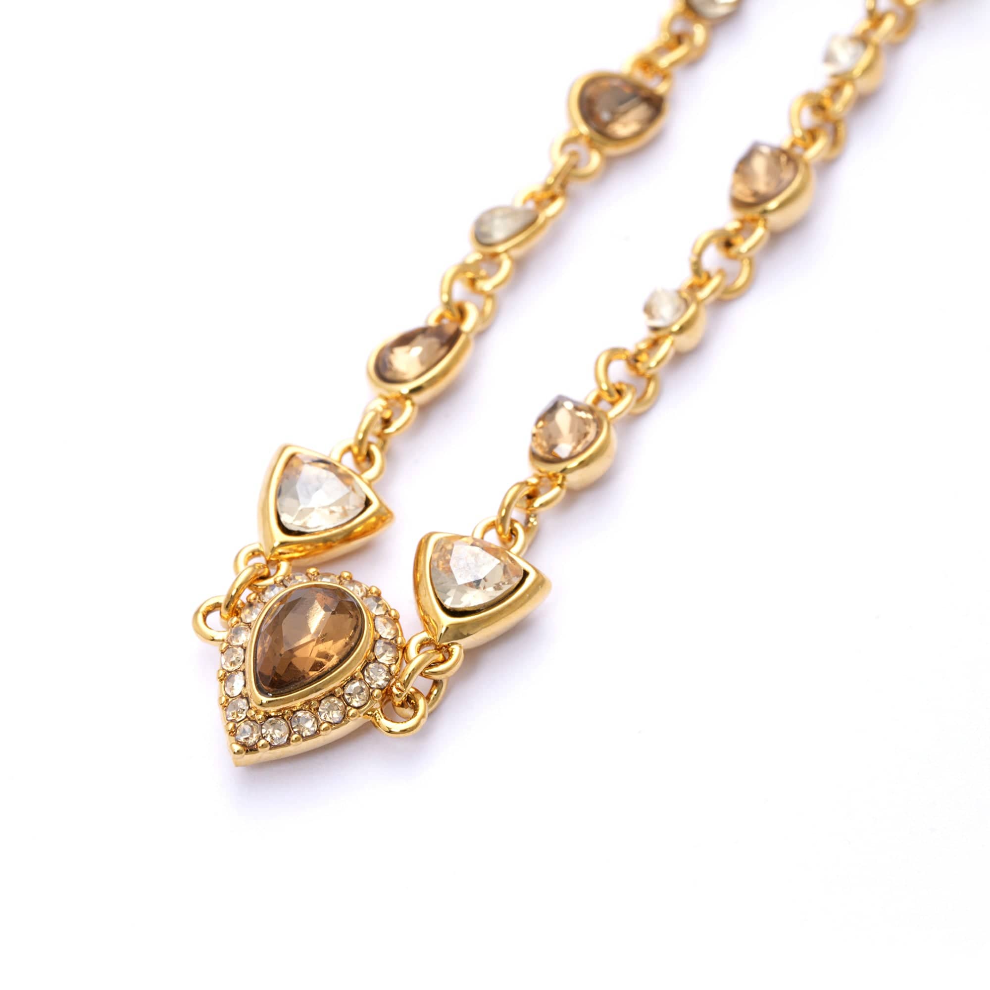 Brass Plated Necklaces, Imported Crystal Pearls, Imported Austrian Rhinestones, Russian Genuines Gold
