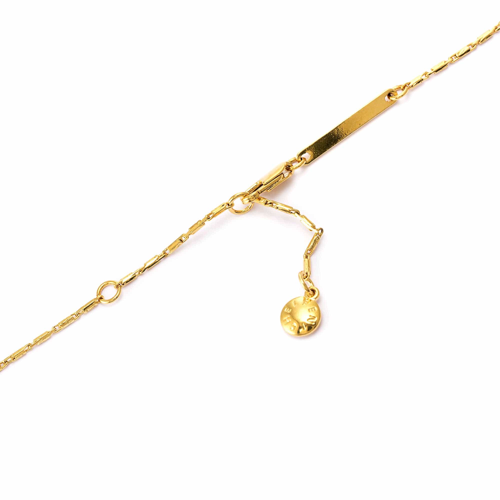 Necklace brass agate plated Russian gold