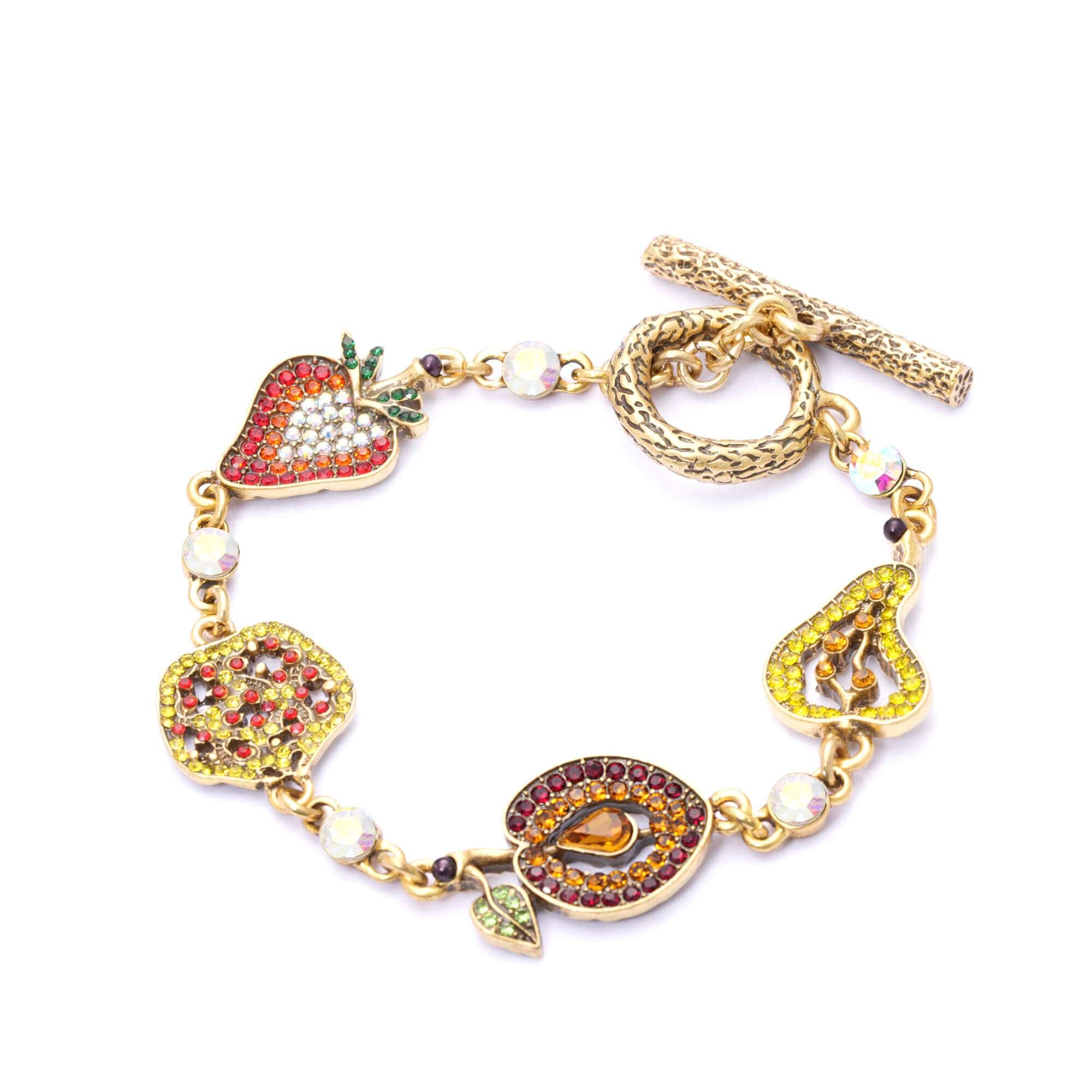 Alloy Bracelets, White Crystal Dipped Color, Silver Plated