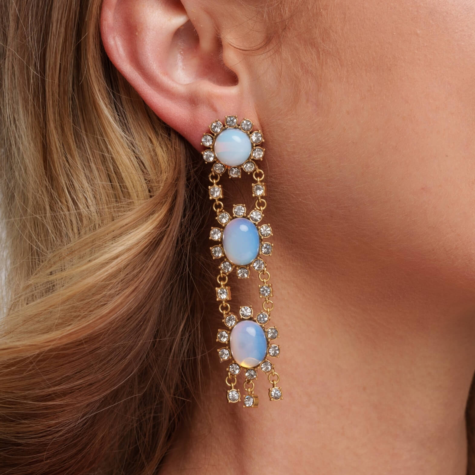 Pendientes de aro Radiance bañados en oro de 18 quilates