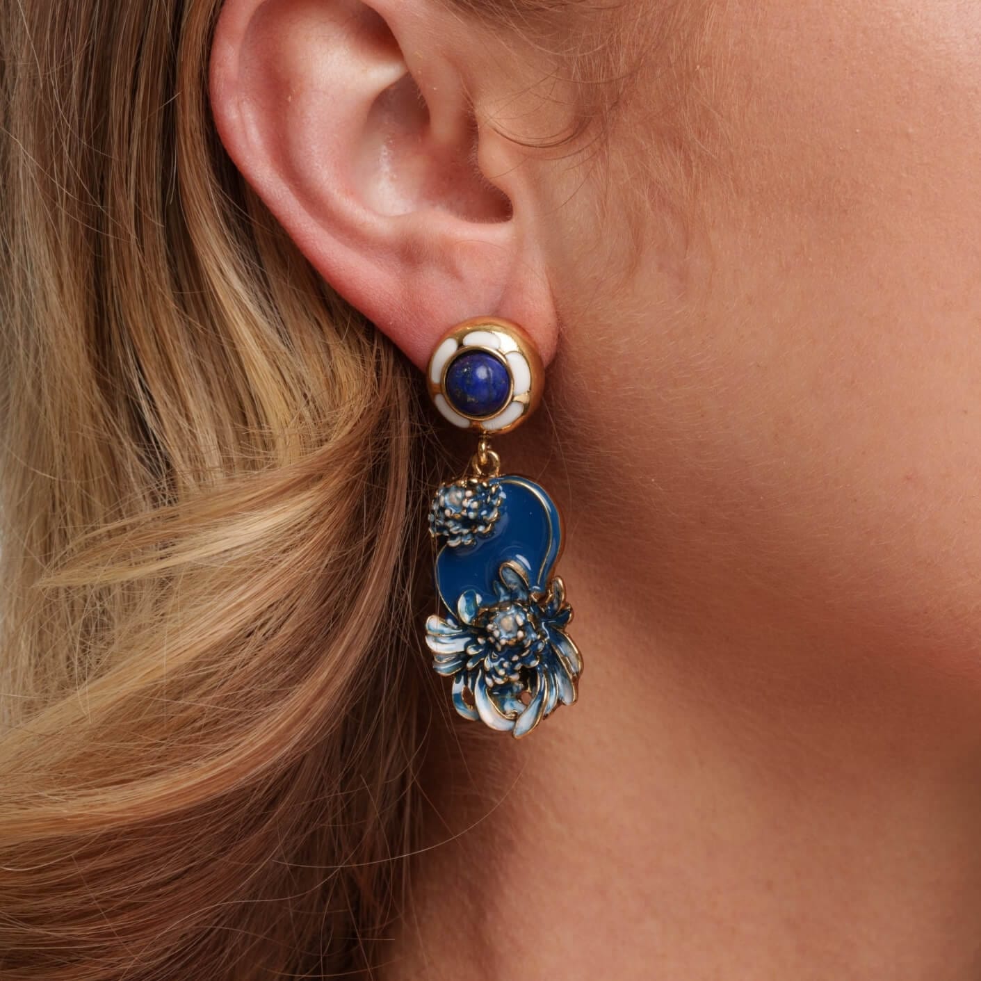 Glazed Garden Enamel Earrings