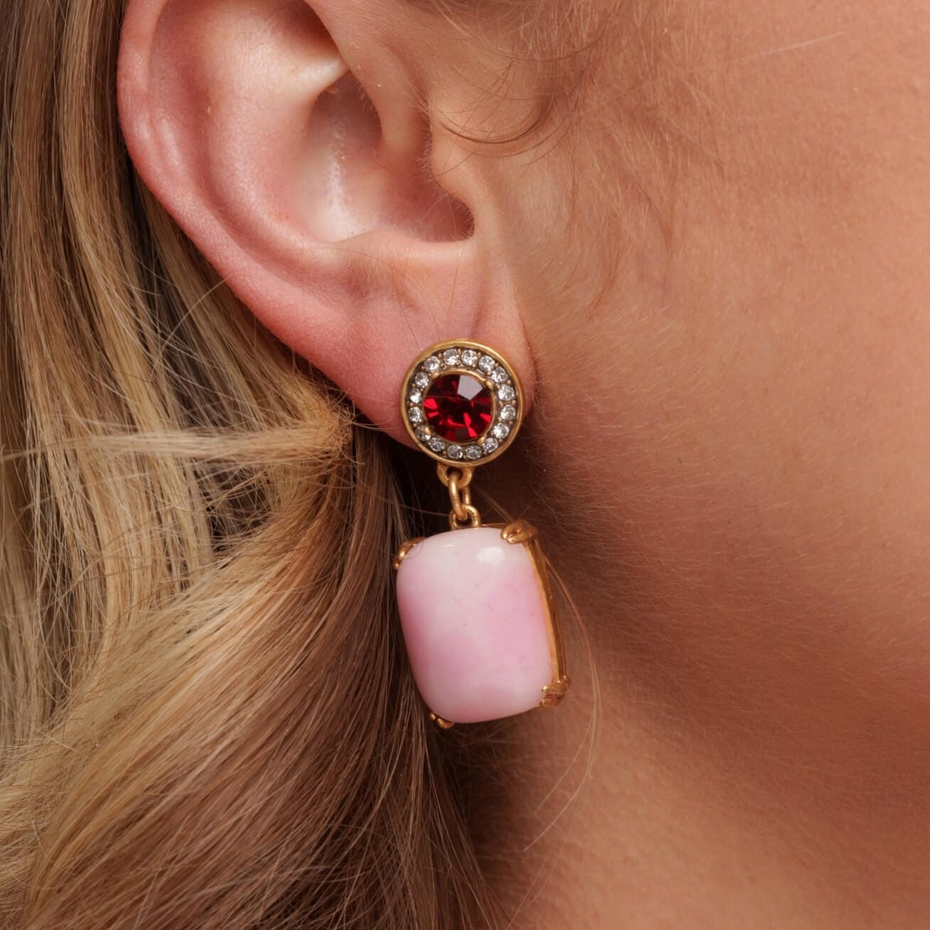 Blush Hoop Earrings