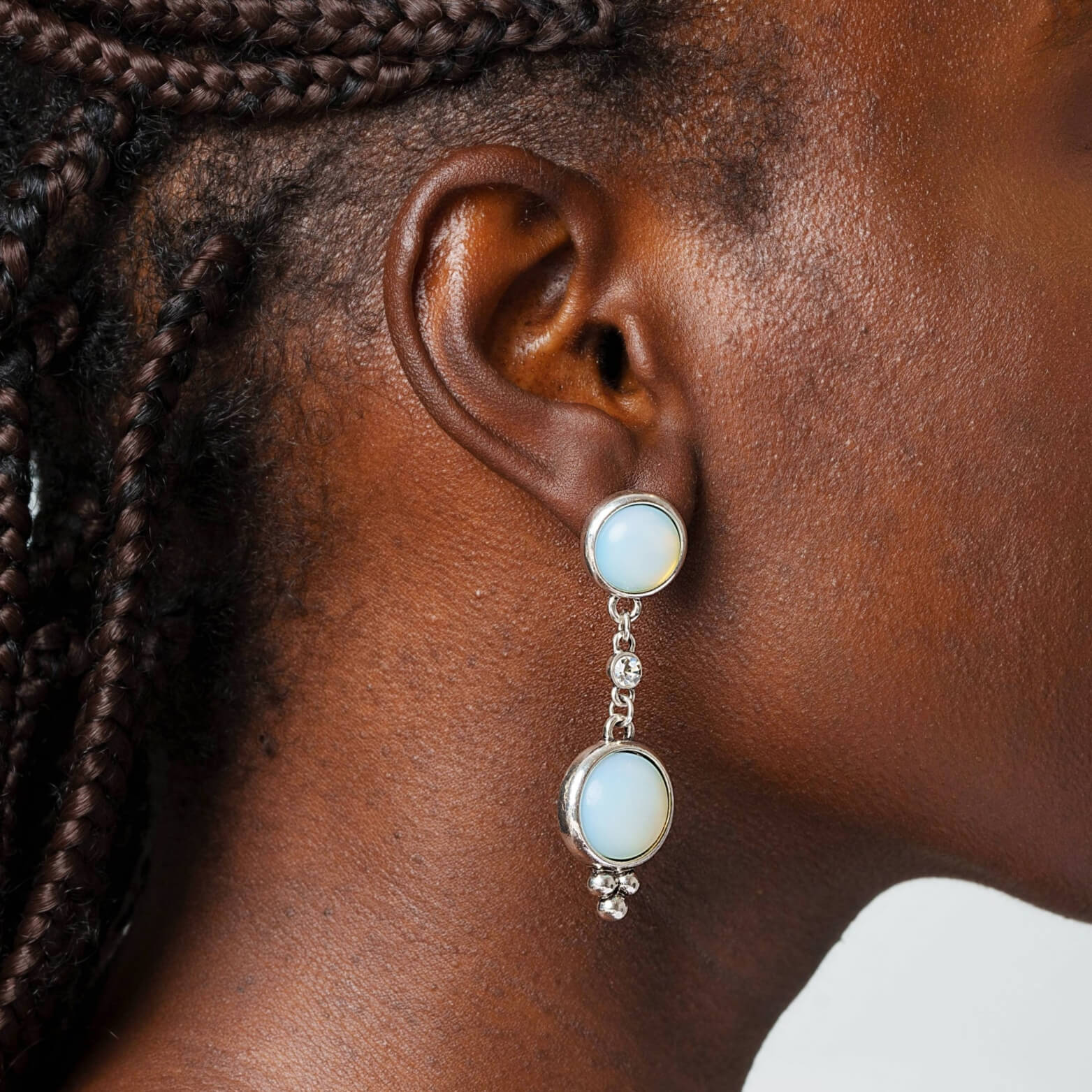 Eclipse Silver-Tone Hoop Earrings