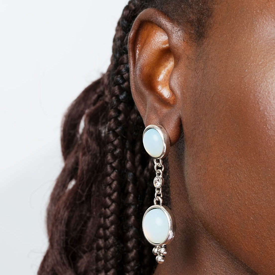 Eclipse Silver-Tone Hoop Earrings