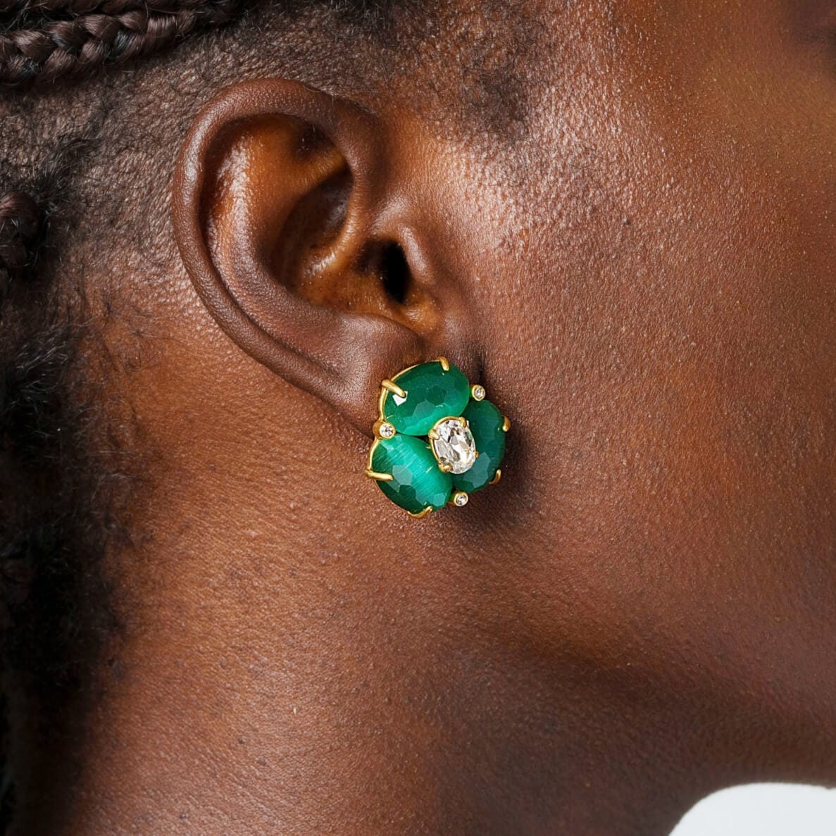 Boucles d'oreilles créoles plaquées or 18 carats Flourish