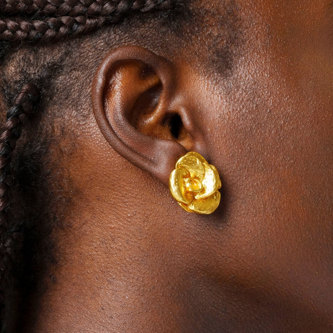 Vintage Rose Bloom Earrings