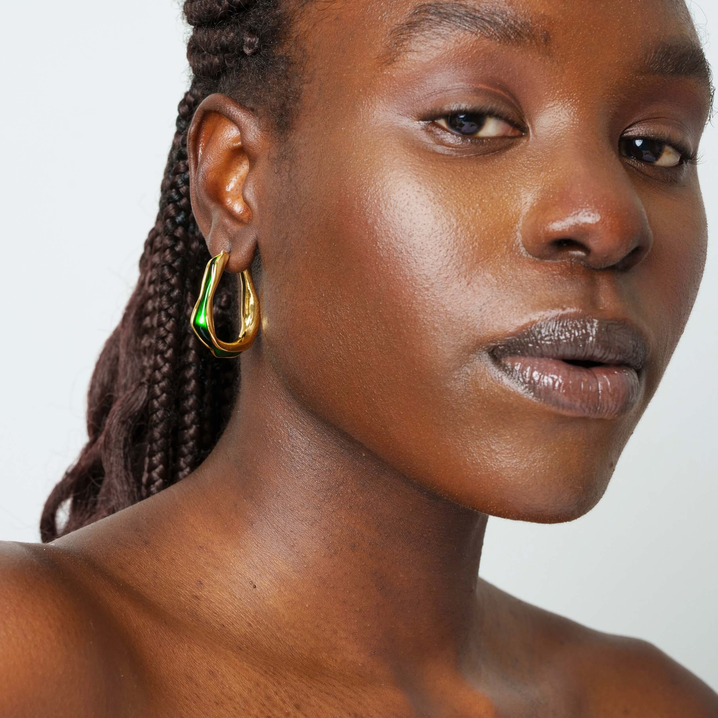 Boucle d'oreille Melody plaquée or 18 carats