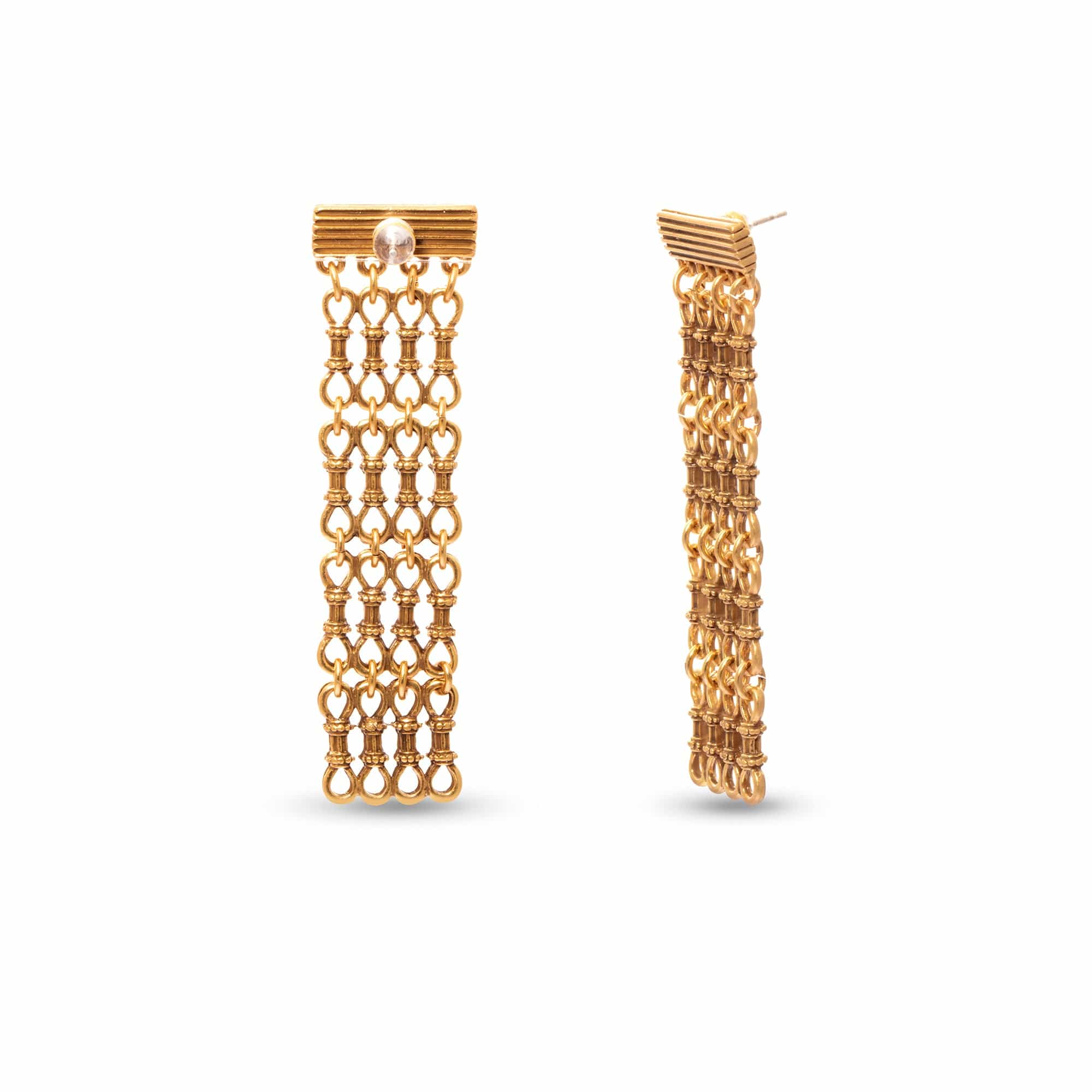 Boucles d'oreilles créoles en plaqué or 18 carats Cascade