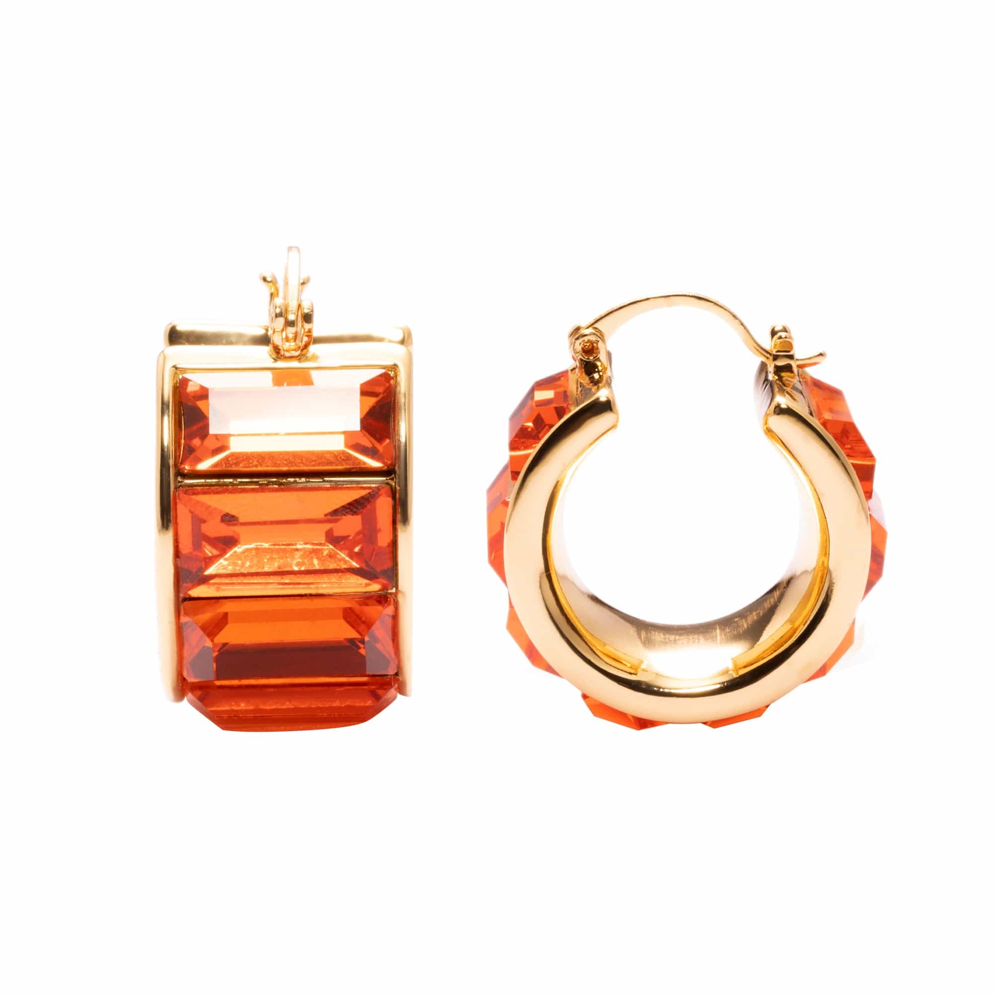 Boucle d'oreille Radiant Heat plaquée or 18 carats