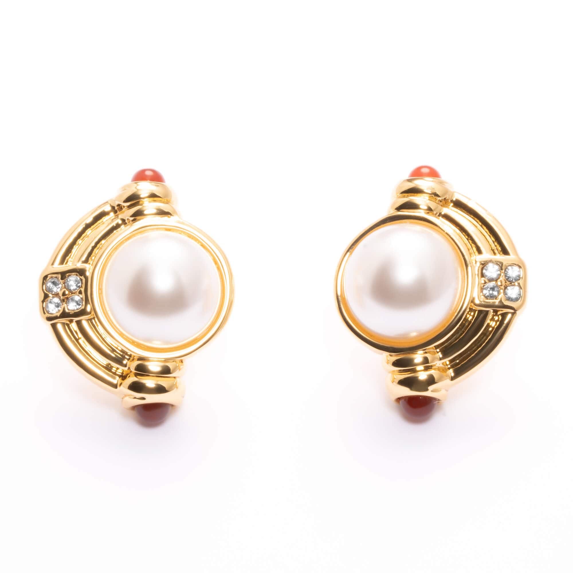 Agate Earrings Austrian Rhinestones Brass Plated With Russian Genuine Gold