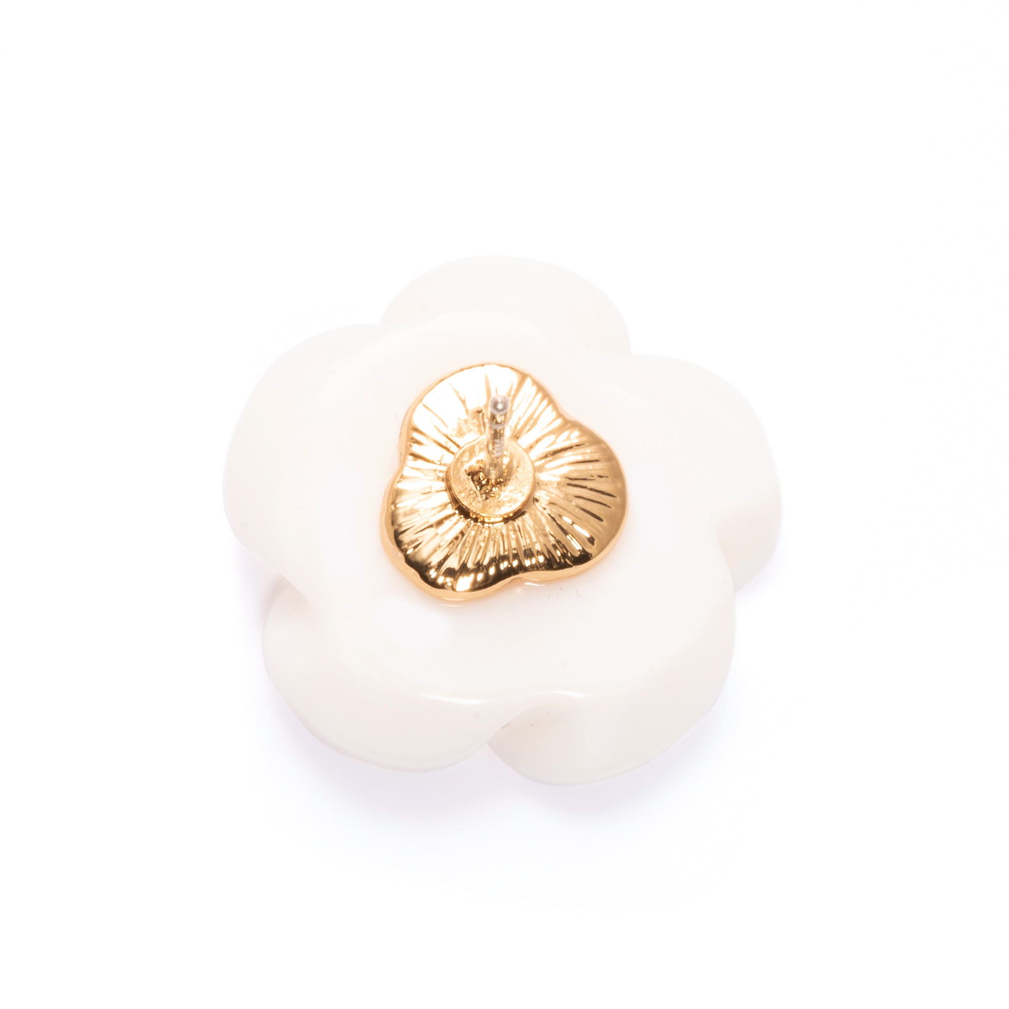 Earrings, Mother-of-pearl, Austrian Rhinestones, Brass Plated With Russian Genuine Gold