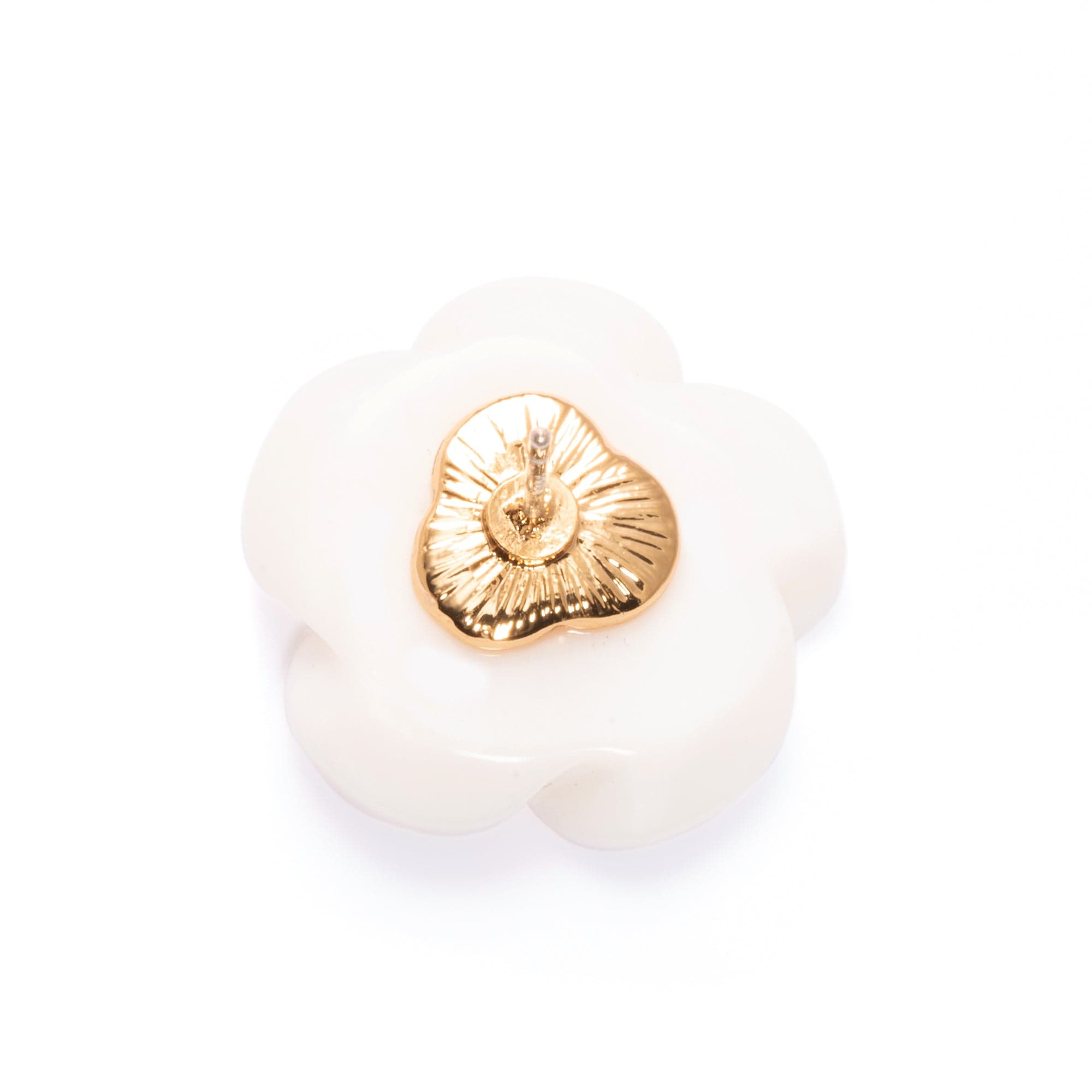 Earrings, Mother-of-pearl, Austrian Rhinestones, Brass Plated With Russian Genuine Gold