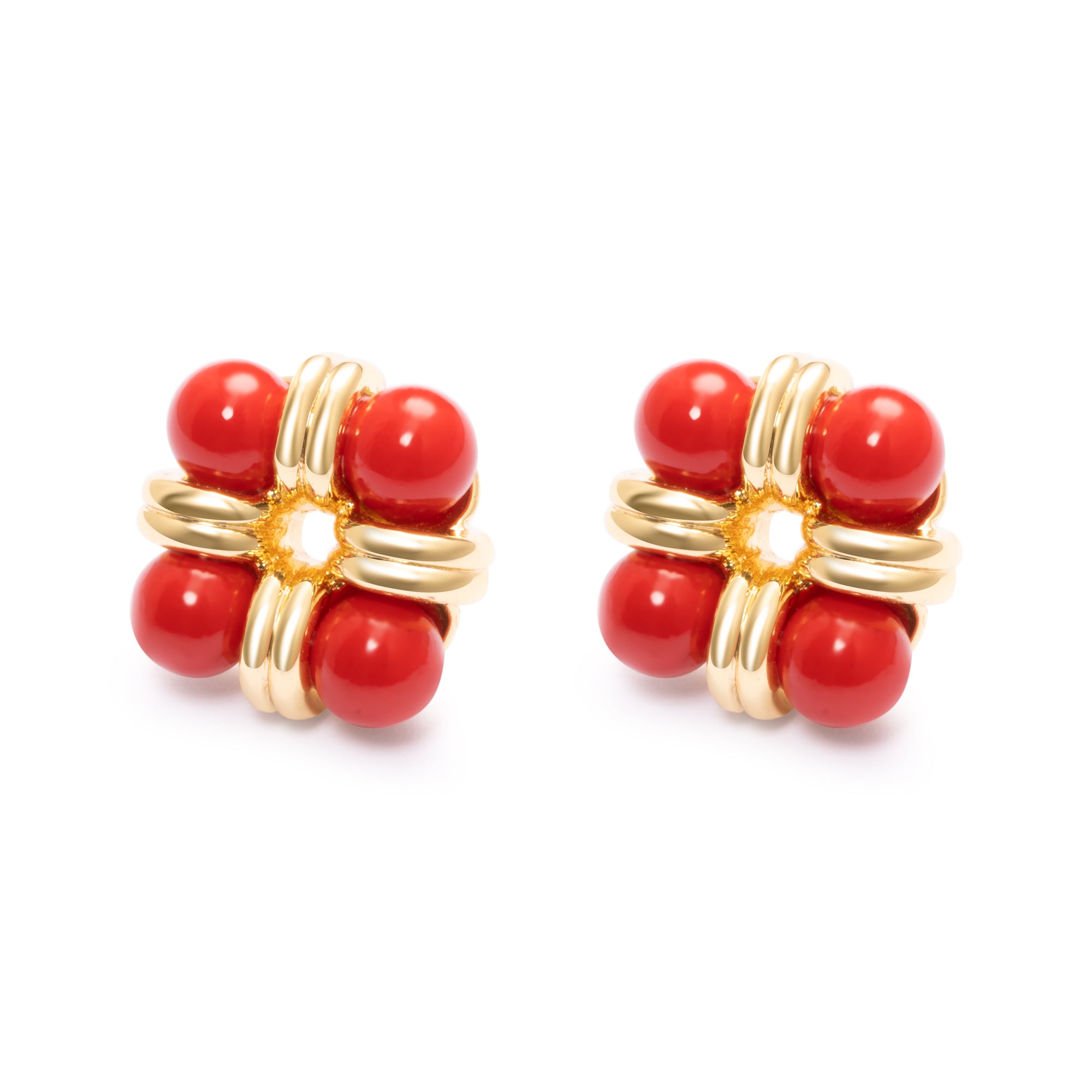 Brass Plated Earrings., Genuine Gold Plating