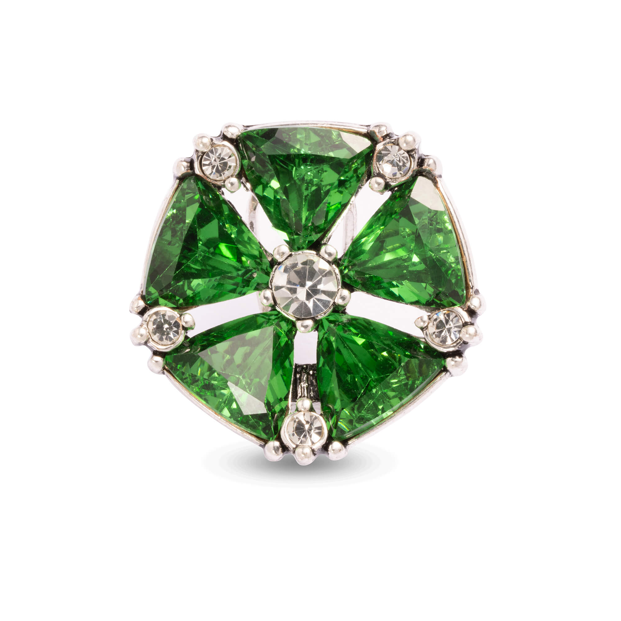 Green Crystal Earrings, Austrian Rhinestone & Crystal,Alloy Plated Russian gold