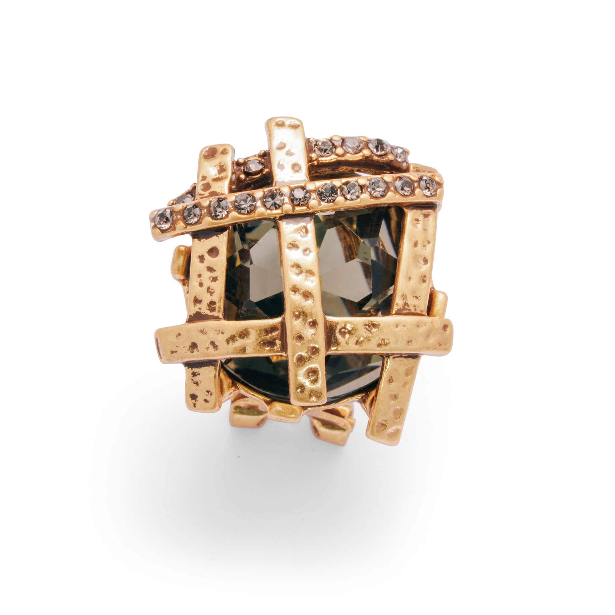 Brass Earrings, Imported Austrian Crystal Imported Austrian Rhinestones, Russian Genuine Gold