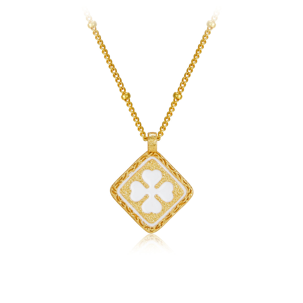 Collar Celestial Bloom en oro vermeil de 18 quilates