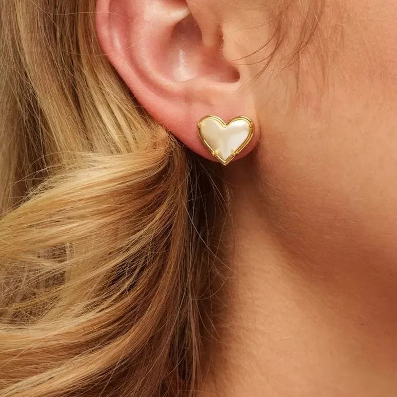 Crystal Pearls Earrings Brass Plated With Genuine Gold