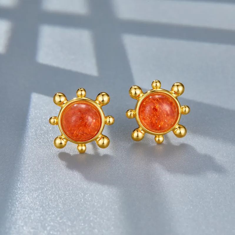 Boucles d'oreilles Sunlight en or vermeil 18 carats