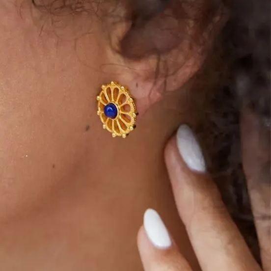 Boucles d'oreilles Sky Blossom en vermeil or 18 carats