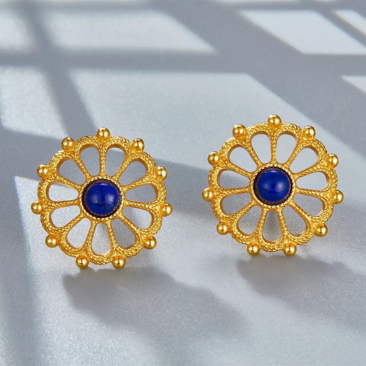 Boucles d'oreilles Sky Blossom en vermeil or 18 carats