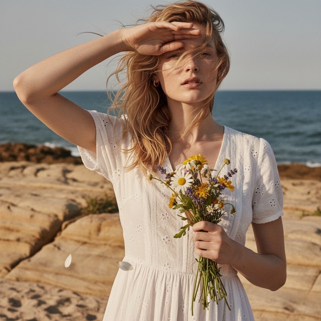 Boucle d'oreille Eternity plaquée or 18 carats