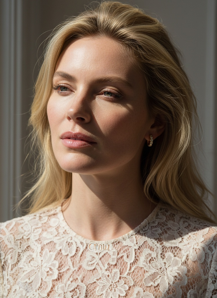 Pendiente Dew bañado en oro de 18 quilates