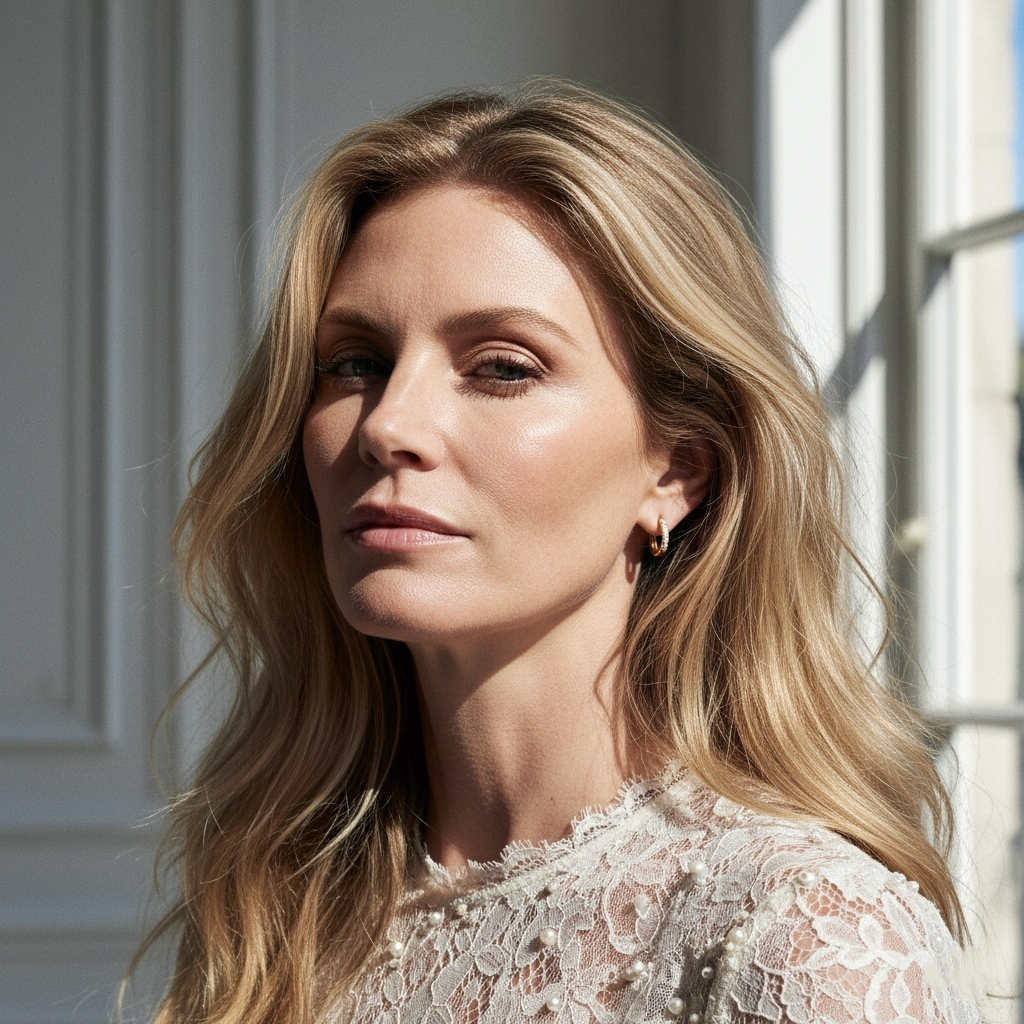 Boucle d'oreille Eternity plaquée or 18 carats