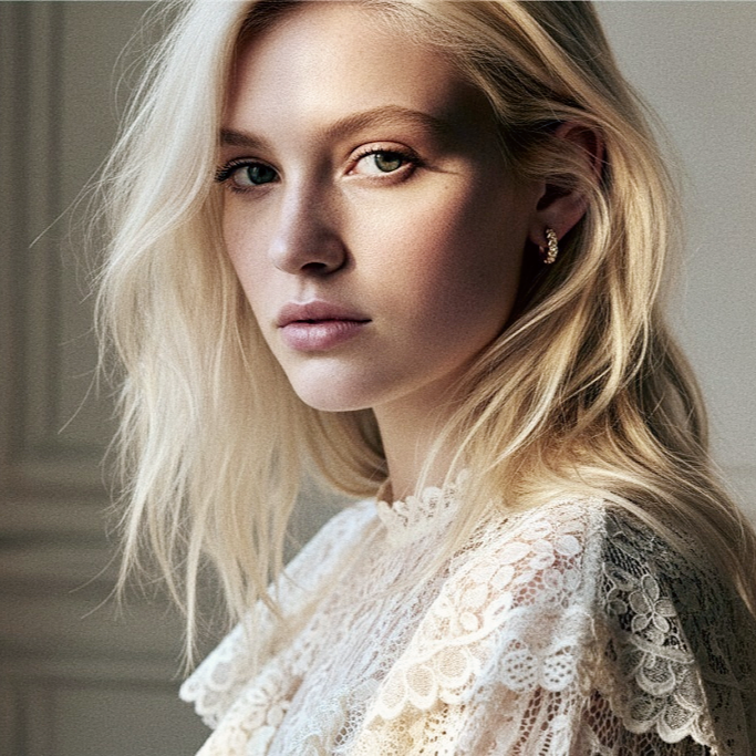 Pendiente Dew bañado en oro de 18 quilates