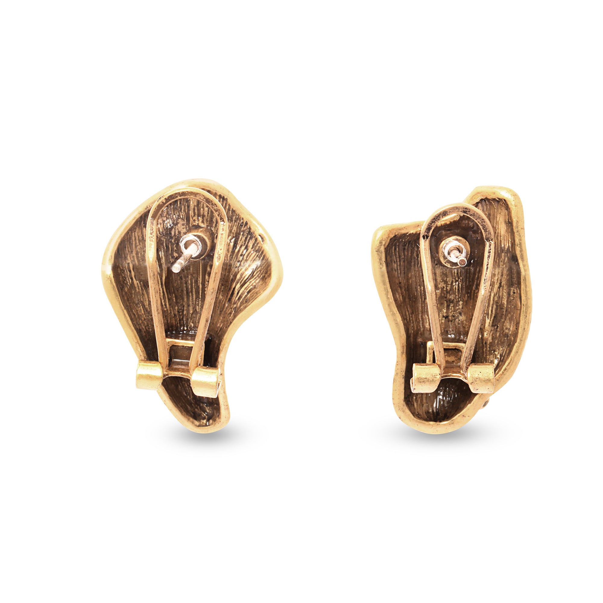 Alloy Earrings, Russian Genuine Gold