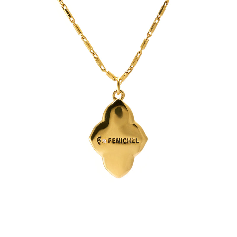 Necklace brass agate plated Russian gold