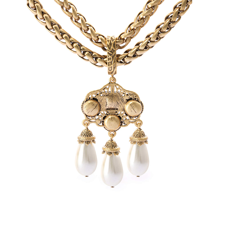 Brass Plated Necklaces, Imported Austrian Crystal, Imported Austrian Rhinestones, Imported Crystal Pearls, Russian Genuine Gold