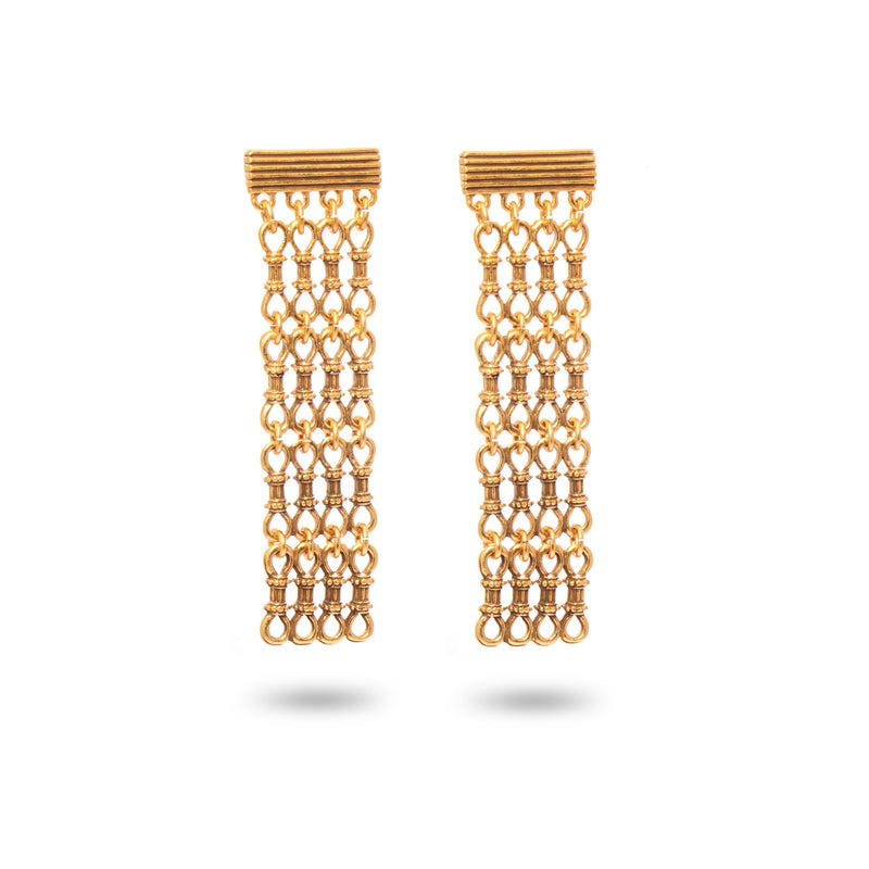 Boucles d'oreilles créoles en plaqué or 18 carats Cascade 