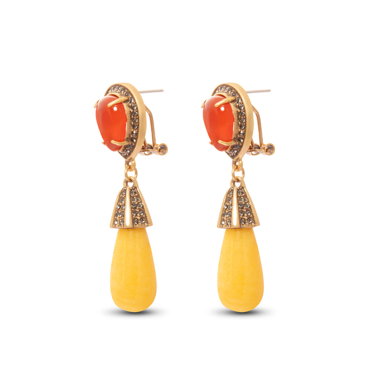 Pendientes de aro Radiance bañados en oro de 18 quilates 