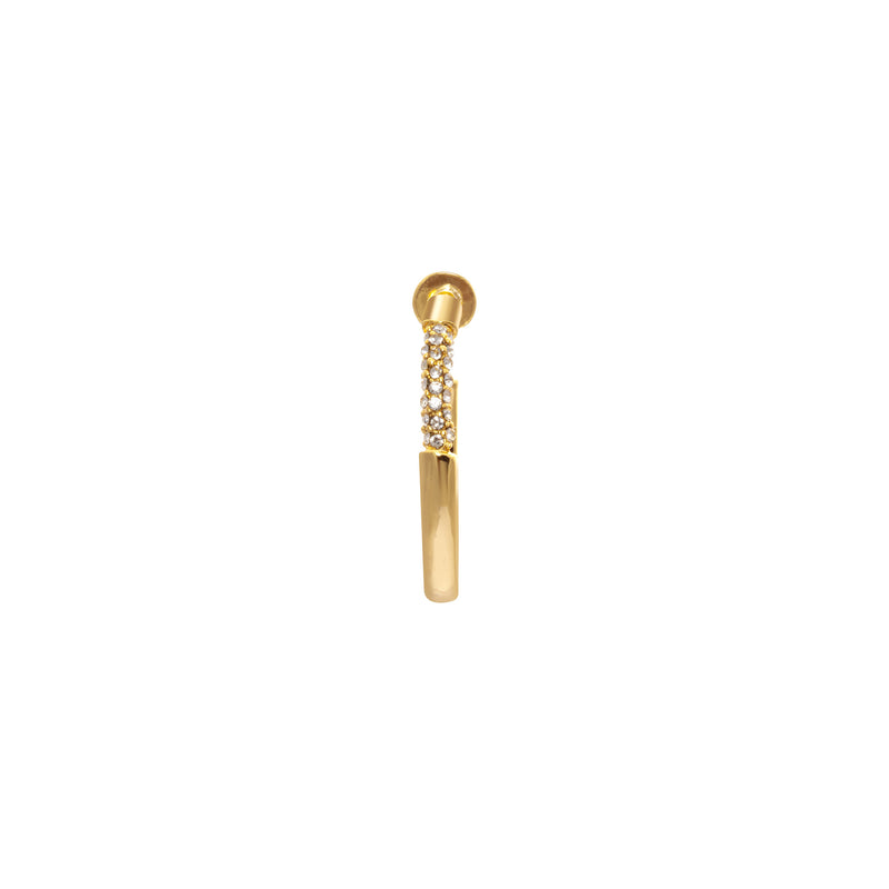 Earring alloy Austrian rhinestones plated with Russian gold
