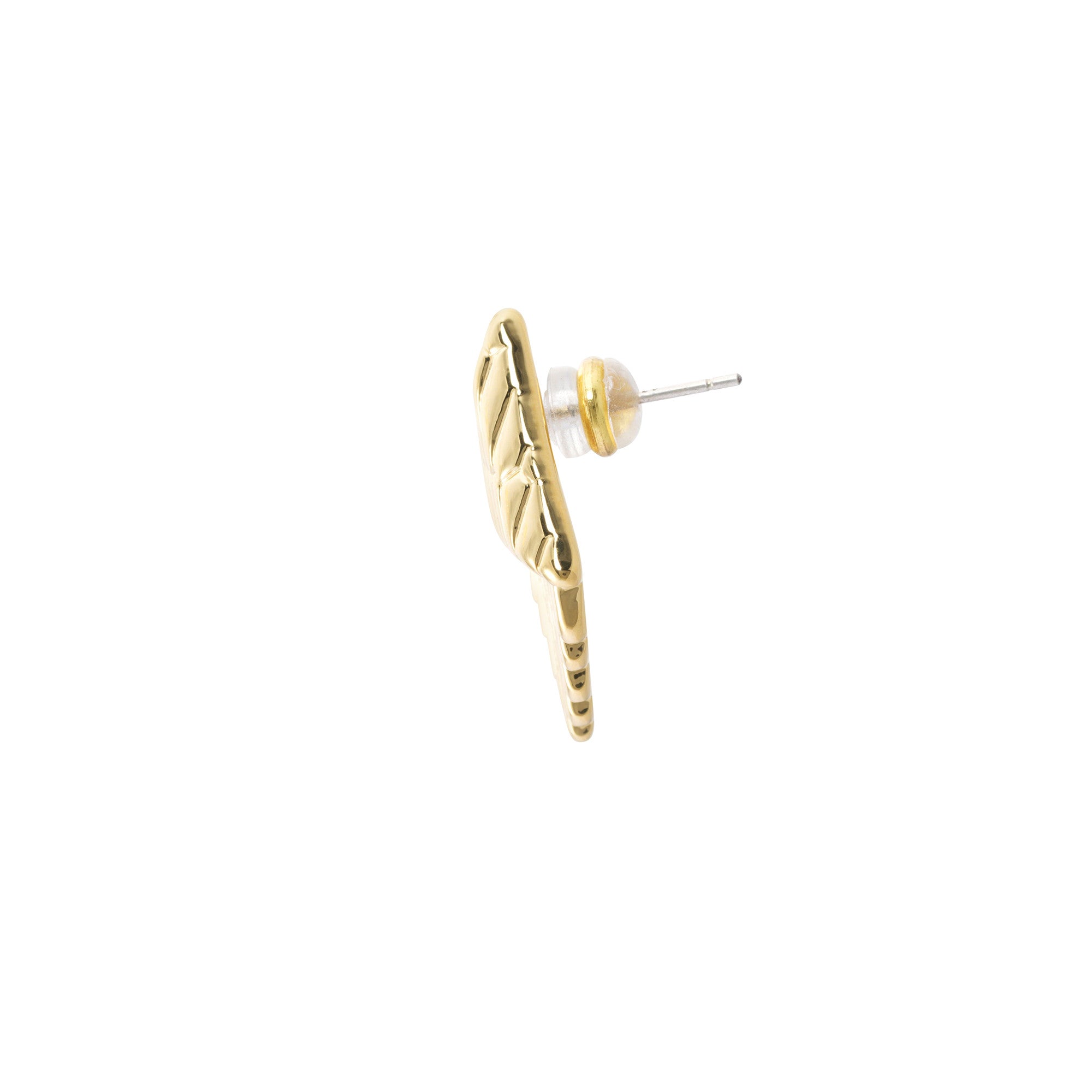 Earrings, alloy, plated real gold