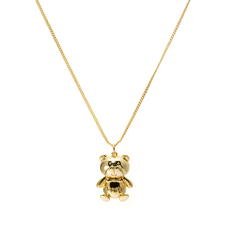 Necklace brass plated with real gold