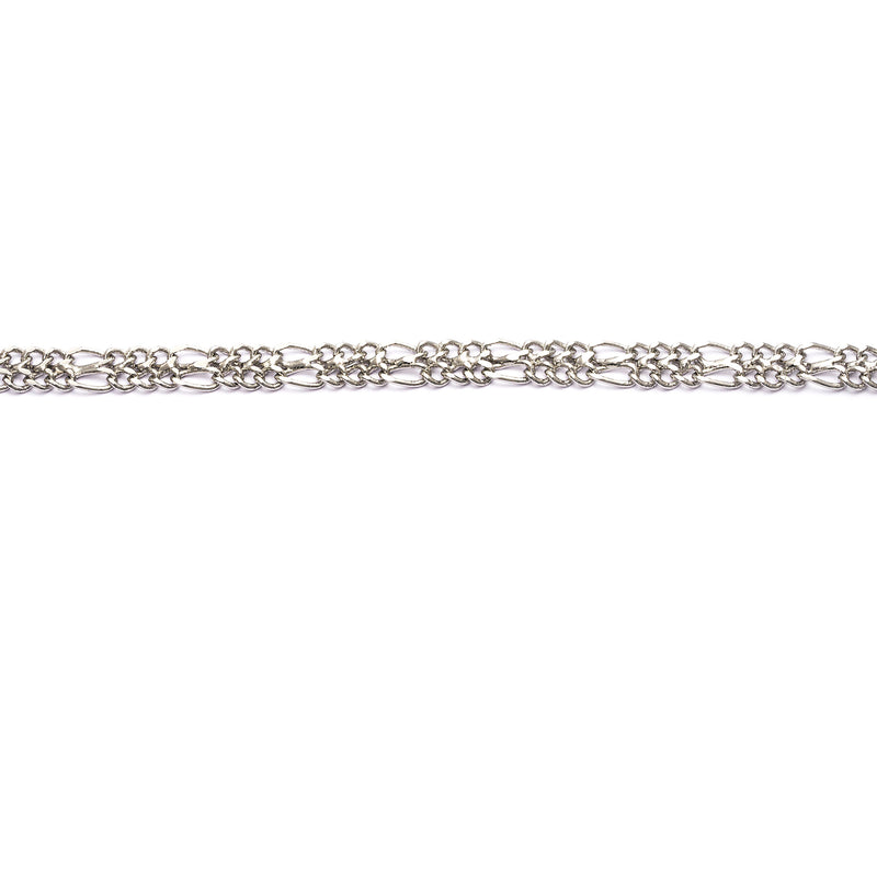 Necklace brass plated silver worn
