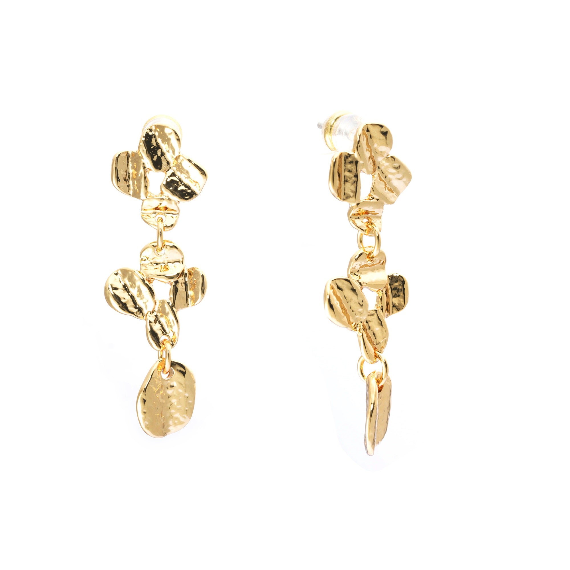 Earrings, Alloy Plated Genuine Gold