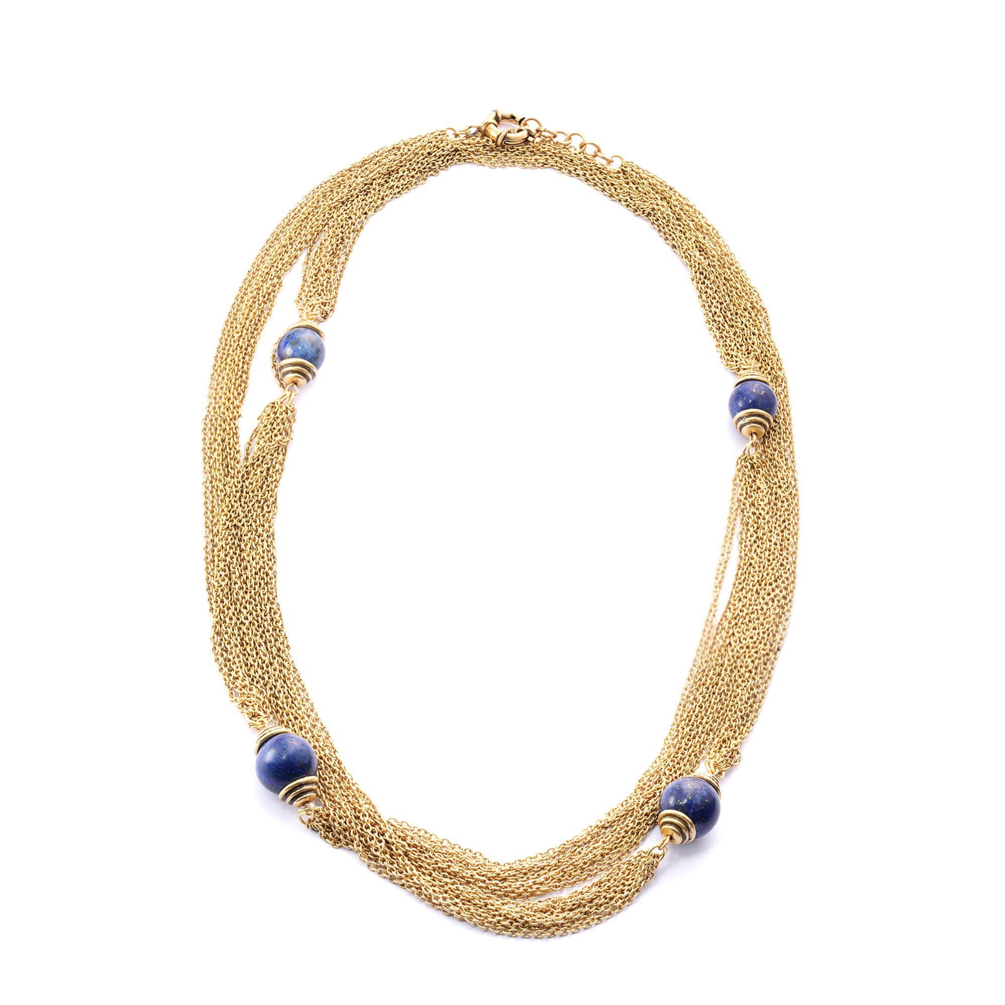 Alloy Lapis Lazuli Necklaecs, Russian Genuine Gold