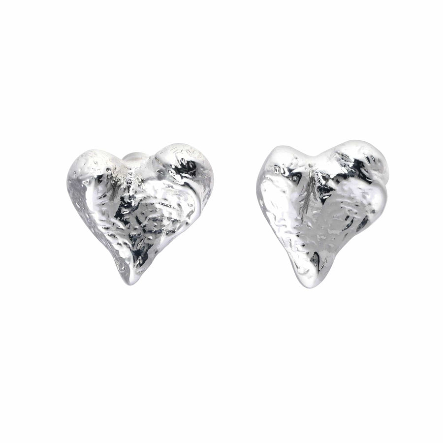 Herat-Shaped Earrings, Alloy Plated With Silver， Antiquing Process