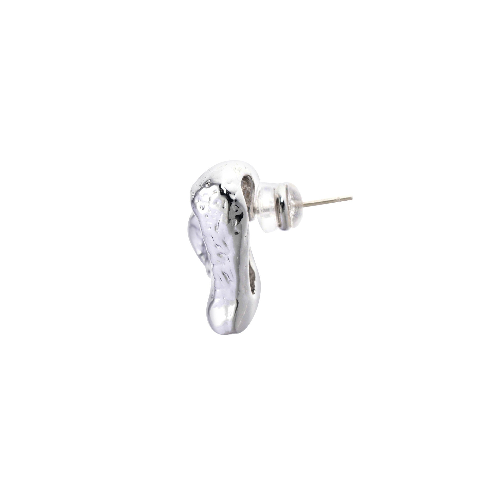 Earring alloy silver plated old