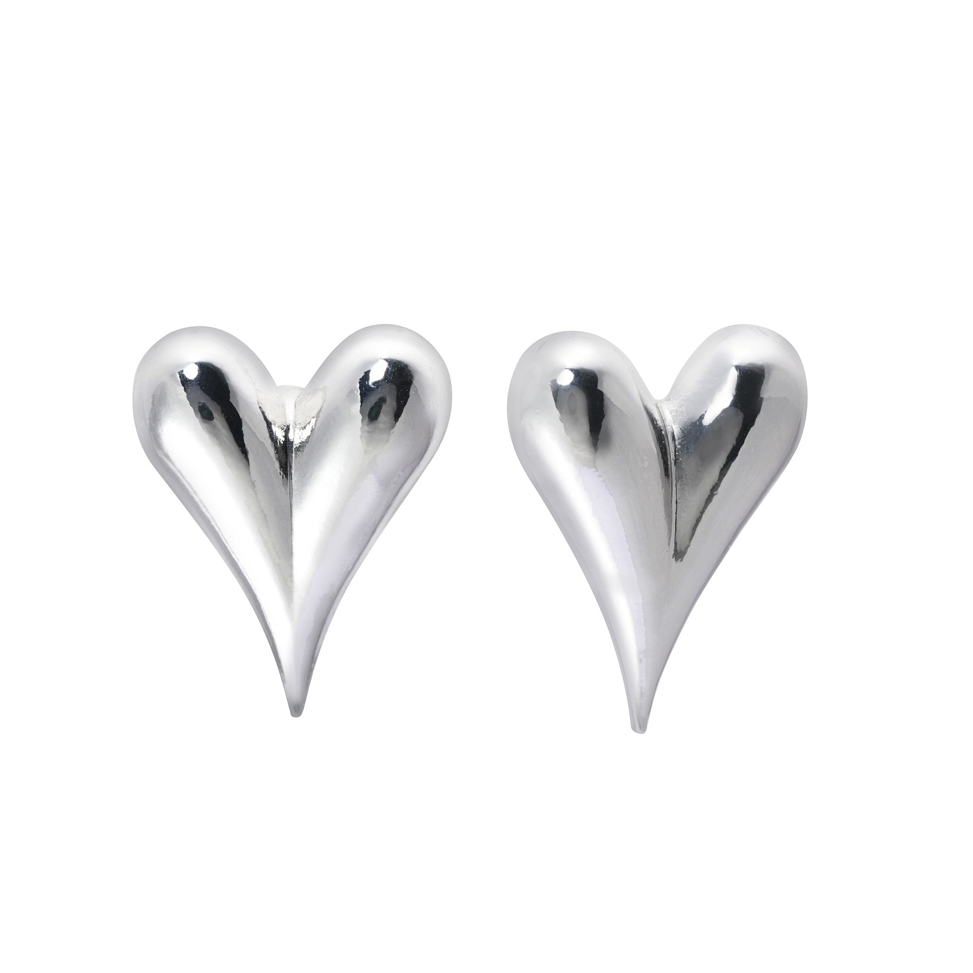 Earrings, alloy, silver plated old